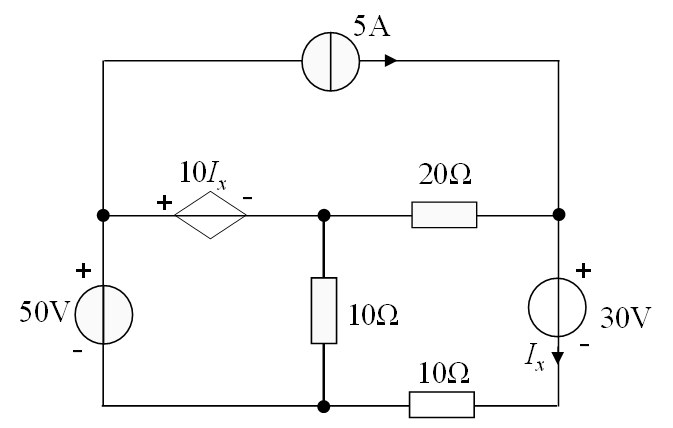 3-23用结点电压法求解图示电路Ix以及CCVS的功率。 [图]...3-23用结点电压法求解图示电