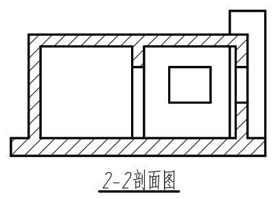 如下图，已知房屋模型的正立面图和平面图，正确的2-2剖面图是（）。 