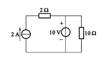 【计算题】电路如图所示，求电流源两端的电压、电压源的电流及各自的功率。