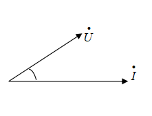 【单选题】在RLC串联电路中，端电压与电流的矢量图如图所示，这个电路是（） 