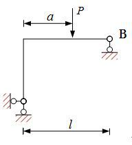 如图所示刚架l ＞ a ＞ 0，忽略轴向变形，则B点水平位移表述正确的是（）。  