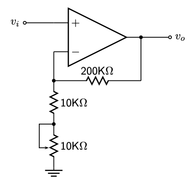 In the op amp circuit shown below, the op amp has 