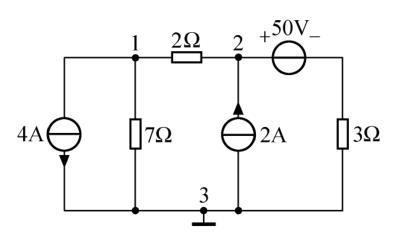 用结点分析法求下图所示电路时，结点电压方程为： [图] ...用结点分析法求下图所示电路时，结点电压