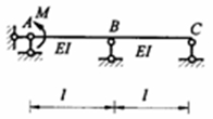 图示连续梁,用力矩分配法求得杆端弯矩MBC= -M/2。 [图]...图示连续梁,用力矩分配法求得杆