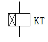 一般情况下，通电延时型时间继电器线圈的图形符号用 表示。