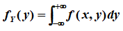 关于二维连续型随机变量（X, Y)的边缘概率密度函数，下列表达式正确的是