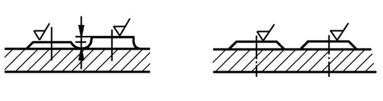 如图要加工零件上同一个方向上的高度尺寸相差不大的两个表面，试比较左、右两图结构的优劣，对结构工艺性好
