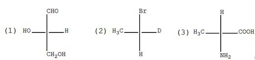 下列分子的构型（R/S）是 （） 