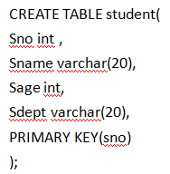 对于student（sno,sname,sage,sdept)表示学生表（学号，姓名，年龄，所在系）