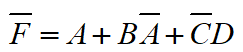 逻辑代数式的反演式为（）。
