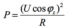 图示电路中，负载的阻抗角为，有功功率为P，则以下叙述正确的是 （）。 