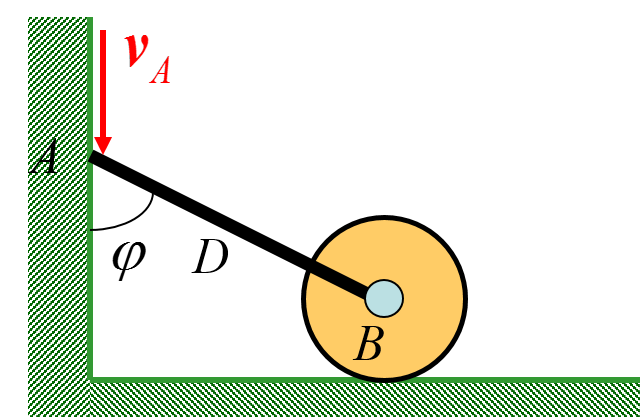 AB 杆长为L，已知其上 A 点的速度  [图]，圆盘半径为R ，...AB 杆长为L，已知其上 A