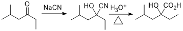 关于羧酸的制备，下列反应式存在问题的有哪几个？（）