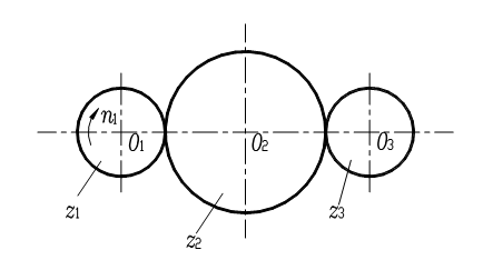 一齿轮传动装置如图所示，轮1主动，则轮2齿面接触应力按______而变化，齿根弯曲应力按______