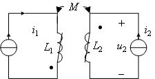 图示互感电路中已知M、L1、L2和i1、i2，则u2= （） 