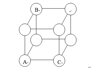 下图为简单立方点阵晶胞，其中ABC面的指数是____