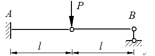 图示结构B支座反力等于P/2，方向向上 [图]...图示结构B支座反力等于P/2，方向向上 