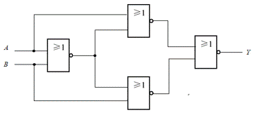 下图所示组合逻辑电路，其逻辑功能相当于一个（）。 