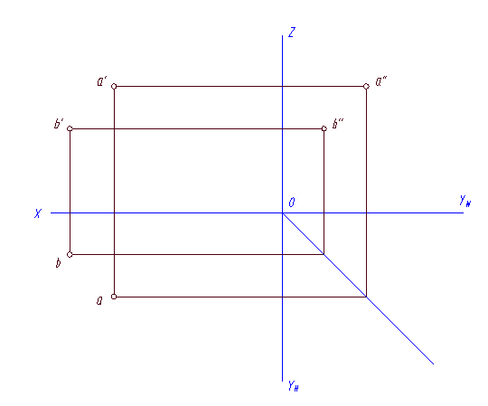 已知点A的坐标是（40,20,30），点B距H面、V面、W面的距离为20,10,30，下列投影最合理