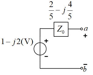 如图所示正弦稳态相量电路，求ab端电路的相量戴维南等效电路。 
