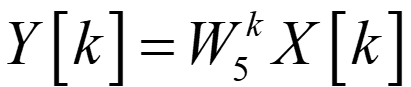 已知有限长序列x[n]={1,2,3,4,5}, n=0,1,2,3,4，其5点DFT是X[k]，则