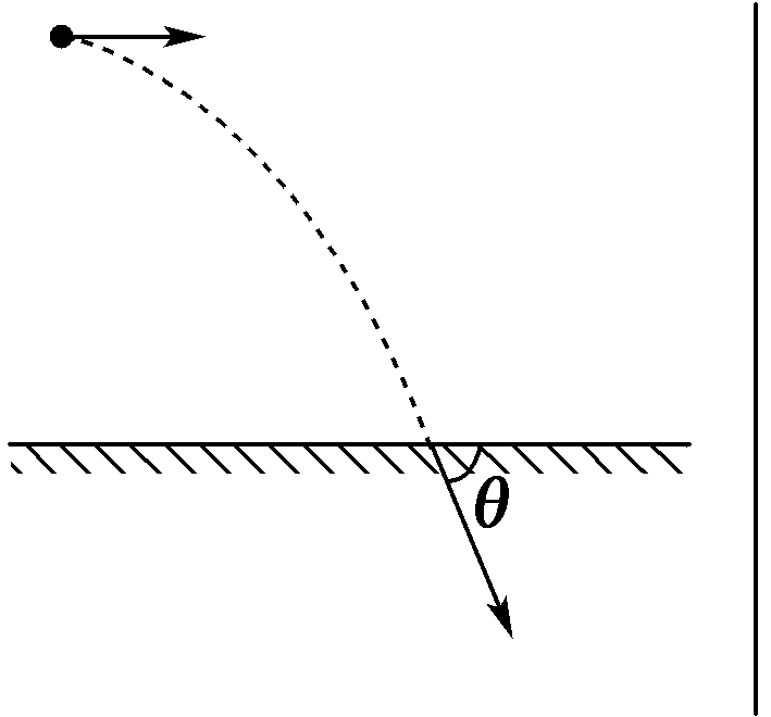 如图所示，从某高度水平抛出一小球，经过时间t到达地面时，速度与水平方向的夹角为θ，不计空气阻力，重力