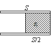 【单选题】一无限大平行板电容器，极板面积为S，若插入一厚度与极板间距相等而面积为S / 2、相对介电