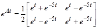 系统矩阵的矩阵指数函数为（）