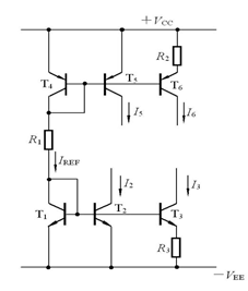  电路如图所示，其中哪两个器件构成了镜像电流源？