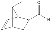 5-甲基环戊二烯与丙烯醛发生Diels-Alder反应的产物为（）。