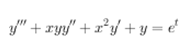 下列微分方程哪个是线性方程（组)（）。