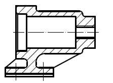 下图所示零件上有多处结构属于铸造或机加工工艺结构，下面哪个选项中列出的结构不属于铸造或机器加工的工艺