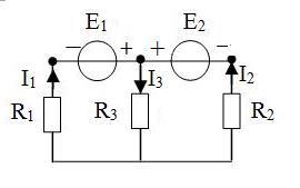 已知电路如图所示，其中E1=15V，E2=65V，R1=5Ω，R2=R3=10Ω。试用求R1、R2和