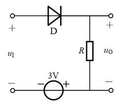 电路如图所示，D为理想二极管，[图] = 6sinωt V，则输出...电路如图所示，D为理想二极管