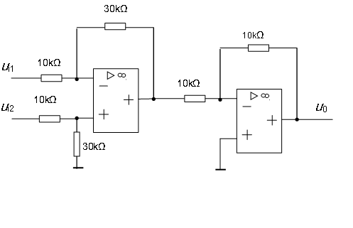 写出如图所示运算放大电路u0的表达式（）。 [图]A、[图]B...写出如图所示运算放大电路u0的表
