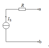 图示二端电路中与理想电流源串联的电阻R（）。 