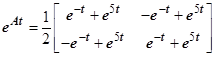 系统矩阵的矩阵指数函数为（）