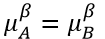 在 α、β 两相中均含有 A 和 B 两种物质，当达平衡时，下列哪种情况是正确的？
