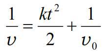 某物体的运动规律为 ，式中的 k 为大于零的常量．当t = 0 时， 初速为 v0，则速度v 与时间