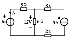 下图所示电路中，电压 ux= V。 [图]...下图所示电路中，电压 ux= V。 