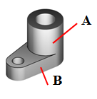 图示立体上的A、B面的关系是（)。 [图]A、相切B、相交C、平...图示立体上的A、B面的关系是（