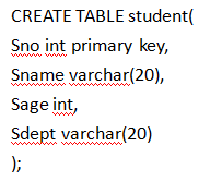 对于student（sno,sname,sage,sdept)表示学生表（学号，姓名，年龄，所在系）