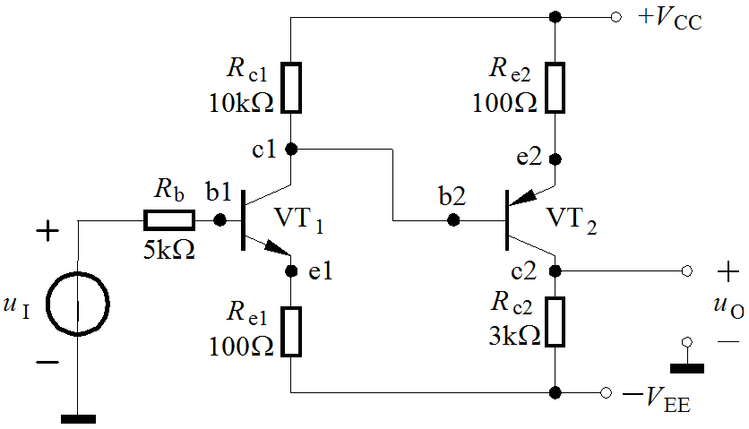 放大电路如图所示，试就下列问题填空： 1．为了在   变化时仍能得到稳定的输出电压   ，而且又不要