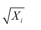 对于模型，如果在异方差检验中发现，则用加权最小二乘法估计模型参数时，权数应为 （）