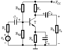 在下图所示放大电路中，已知VCC=12V，Rb1=27kΩ，Rc=2kΩ，Re=1kΩ，UBE=0.