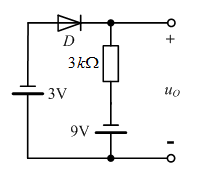 图示电路中二极管为理想二极管，请判断它是否导通（），并求出u0=（）V。 