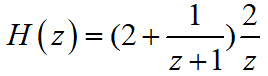 某离散系统的框图如下，其系统函数H（z)的表达式为（）。 