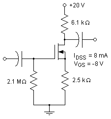 Calculate the quiescent drain current for this sel