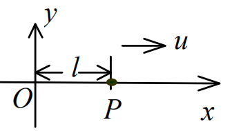 如图所示，一平面简谐波沿    轴正向传播，已知 P 点的振动方程为   ，则波的表达式为()   