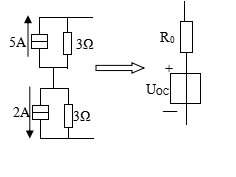 如图所示电路中，UOC=（），R0=（）。 